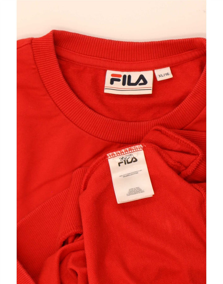 Bluza damska Fila Sweter UK 18 XL Czerwona bawełna