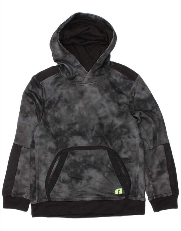 Bluza chłopięca Russell Athletic z kapturem, 6-7 lat, mała, szara, z poliestru typu tie-dye