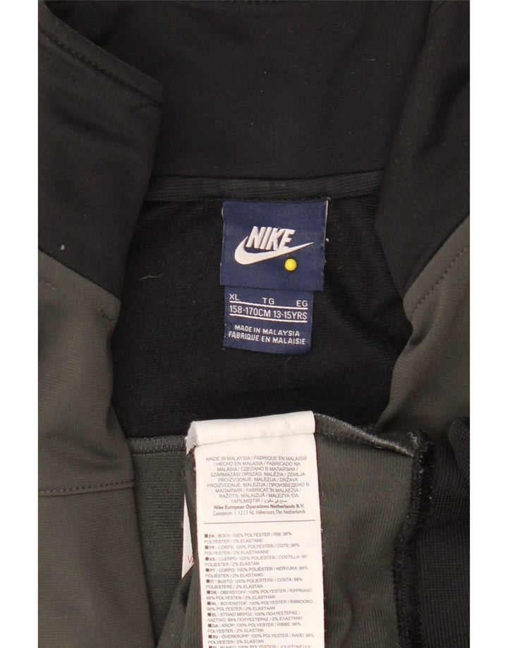 Chłopięca kurtka dresowa Nike 13-14 lat XL Szary poliester z blokami kolorów