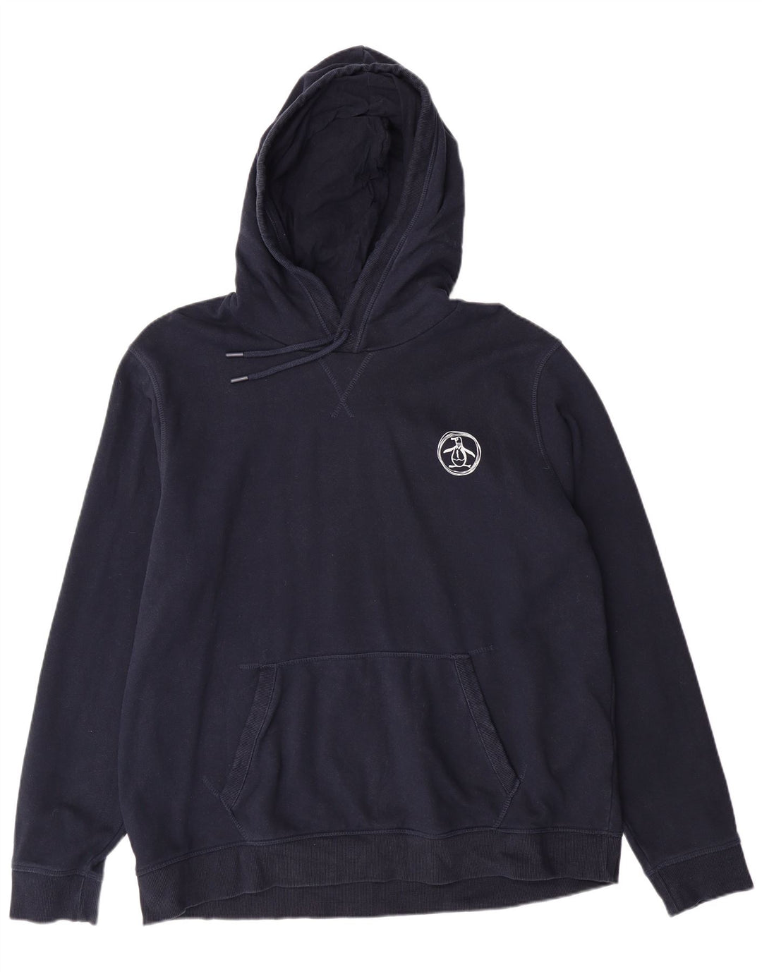 PENGUIN Męski sweter z kapturem XL, granatowy, bawełniany