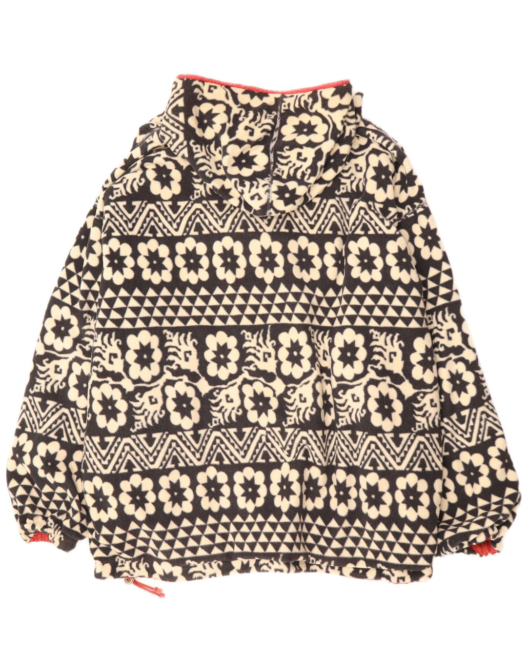 Męska dwustronna kurtka z kapturem Schoffel UK 46 3XL w kolorze czerwonym w kwiaty Retro