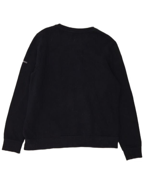 Damski sweter z grafiką Superdry UK 16, duży, czarny, bawełniany