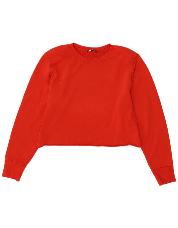 Damska bluza Zara Trafaluc Crop Jumper UK 16, duża czerwona