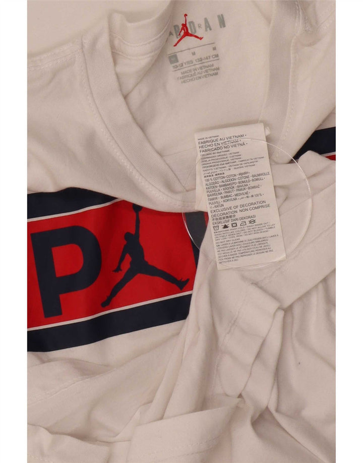 Chłopięcy T-shirt z grafiką Jordan, 10-11 lat, średni biały