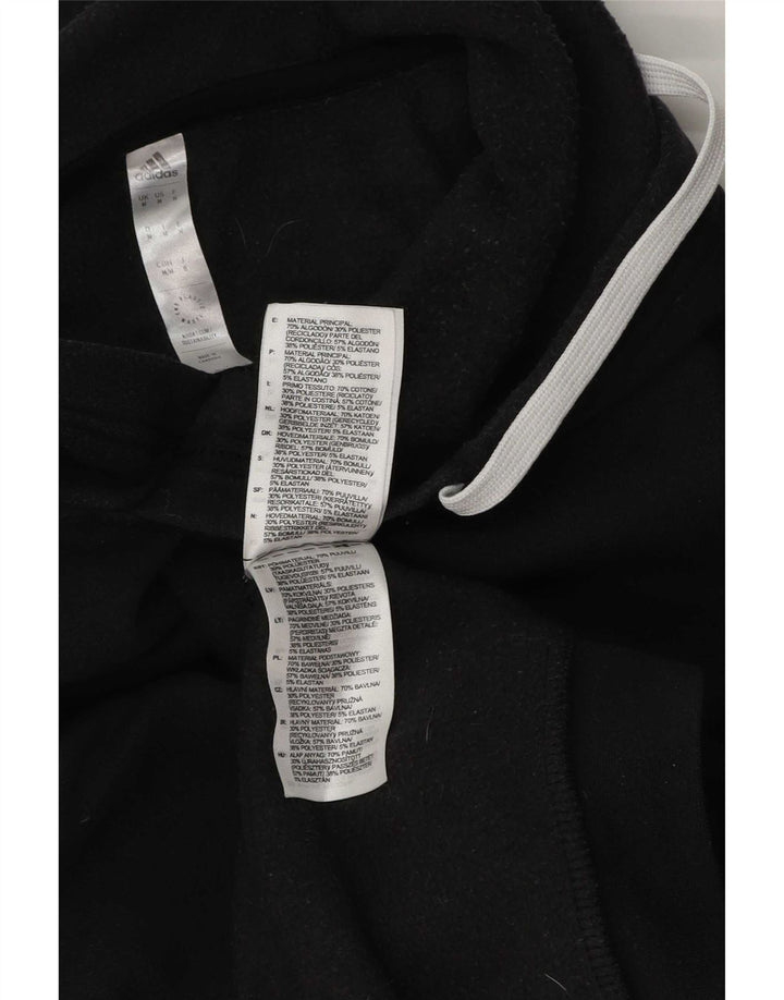 Męska bluza z kapturem Adidas, średnia czarna bawełna
