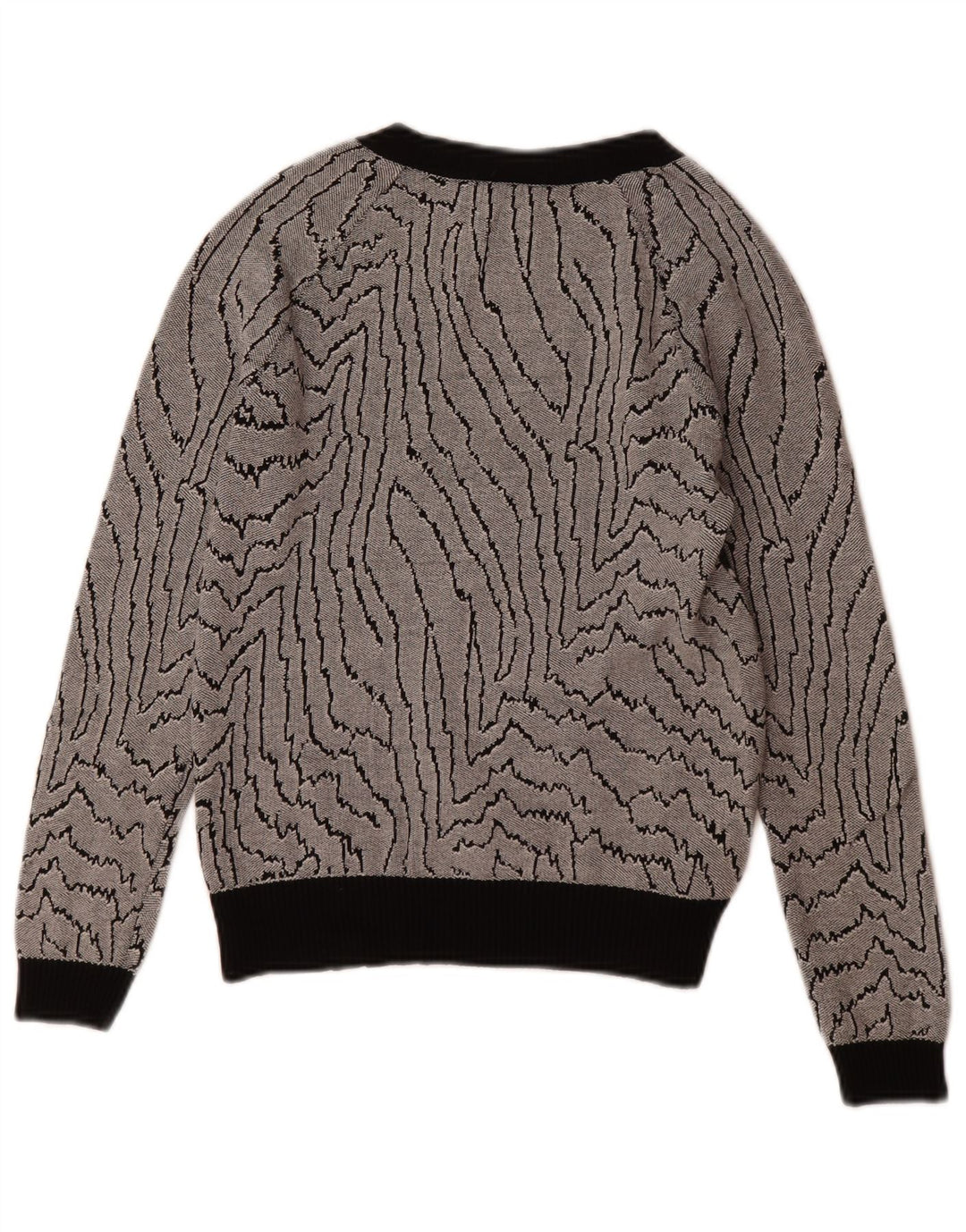 Damska bluza Reiss z abstrakcyjnym wzorem UK 6 XS, czarna wiskoza