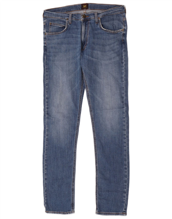 Lee Męskie Luke Slim Jeans W32 L34 Niebieskie bawełniane