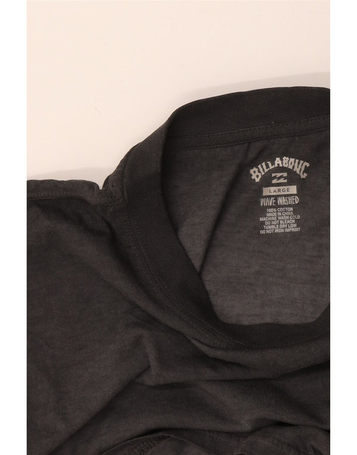 Męski T-shirt z grafiką Billabong, duży, szary, bawełniany