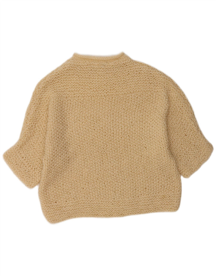 Damski sweter oversize VINTAGE z okrągłym dekoltem UK 18 XL Off White