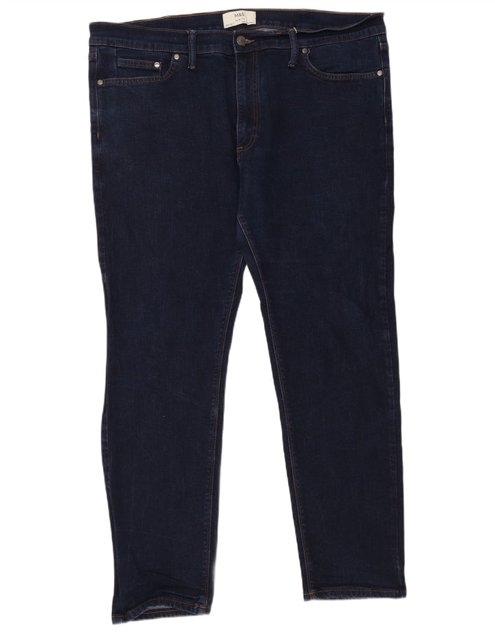Marks & Spencer Damskie jeansy slim W40 L31 Granatowe, bawełniane