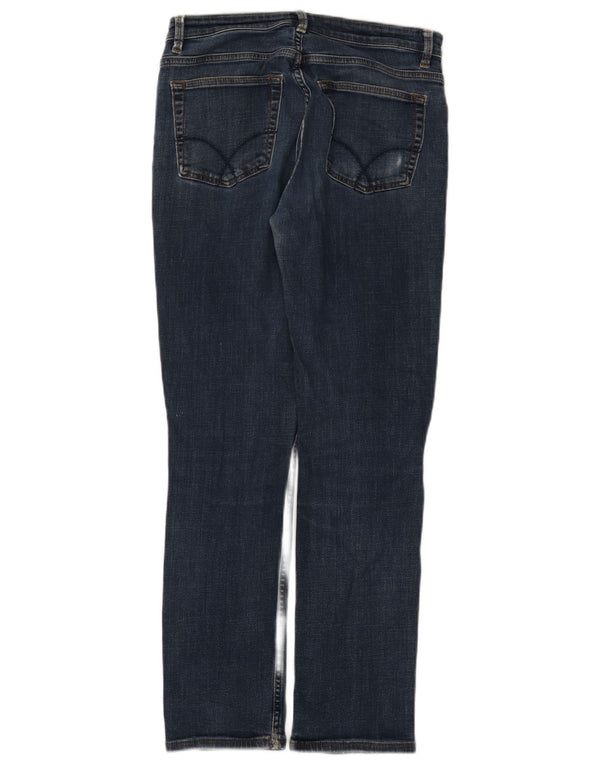 Crew Clothing Damskie proste dżinsy UK 10 małe W28 L28 niebieskie