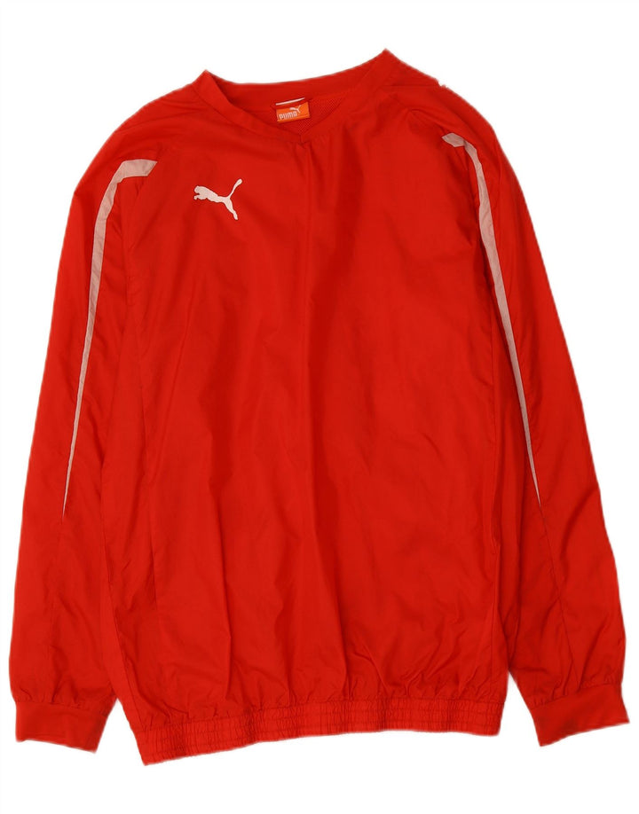 PUMA Mens Top Long Sleeve Medium Red Nylon