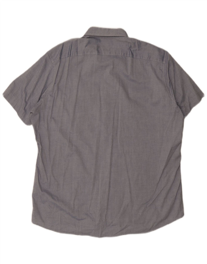 Męska koszula z krótkim rękawem Pierre Cardin XL w kolorze niebieskim
