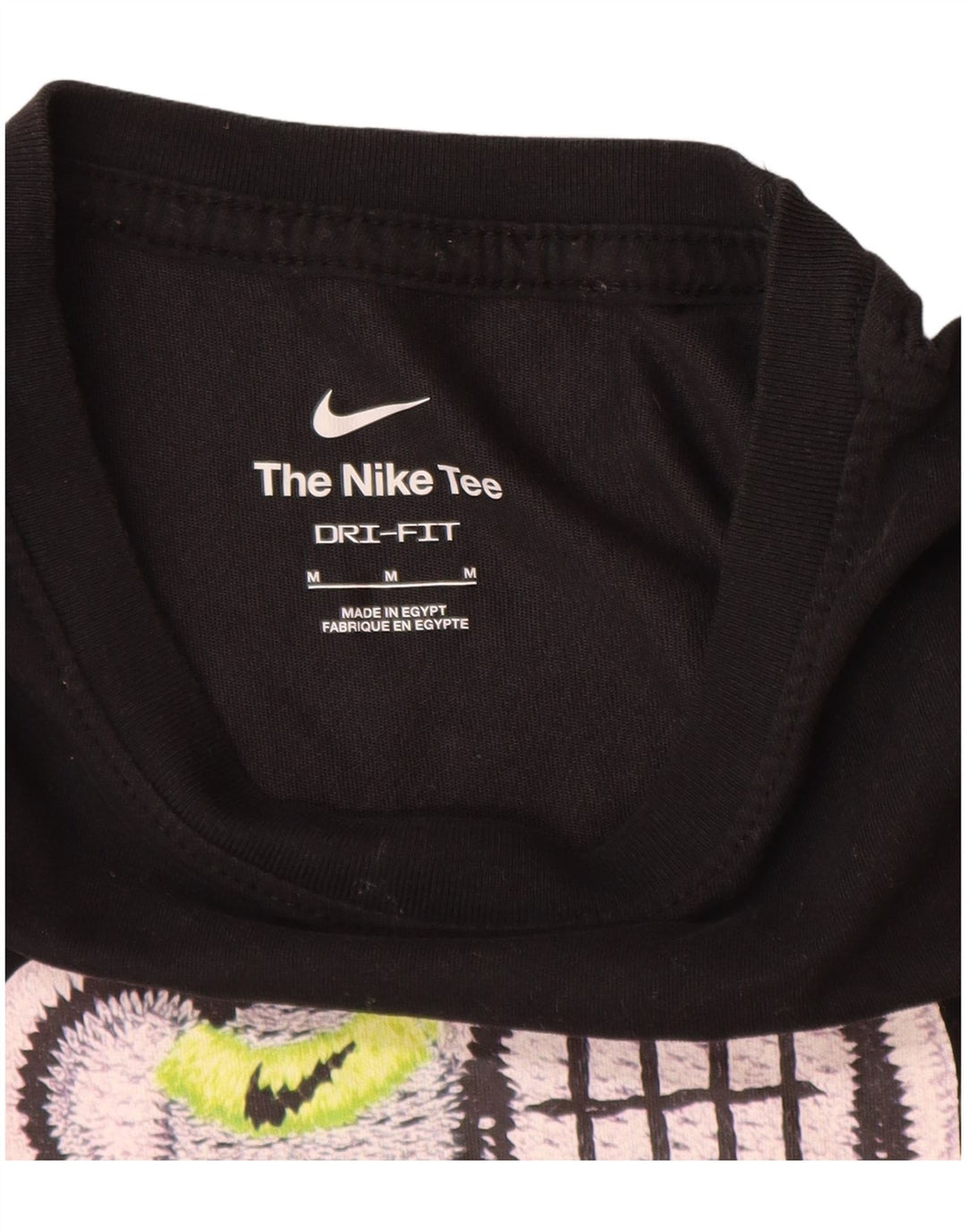 Męski T-shirt Nike Dri Fit z grafiką, średni czarny, bawełniany