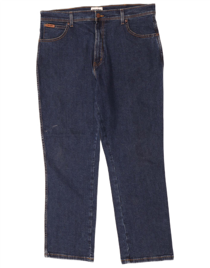 Męskie proste dżinsy Wrangler W36 L30 niebieskie