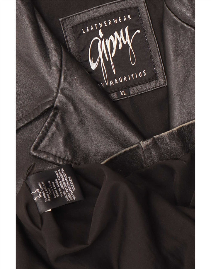 Damski trencz Gipsy UK 18 XL, czarna skóra