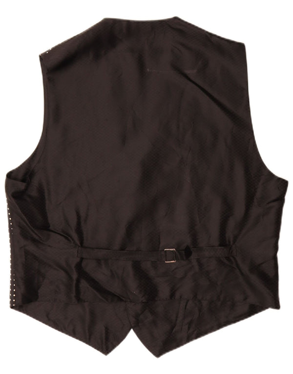 CONBIPEL Męska kamizelka IT 54 XL, jedwabna w czarne cętki