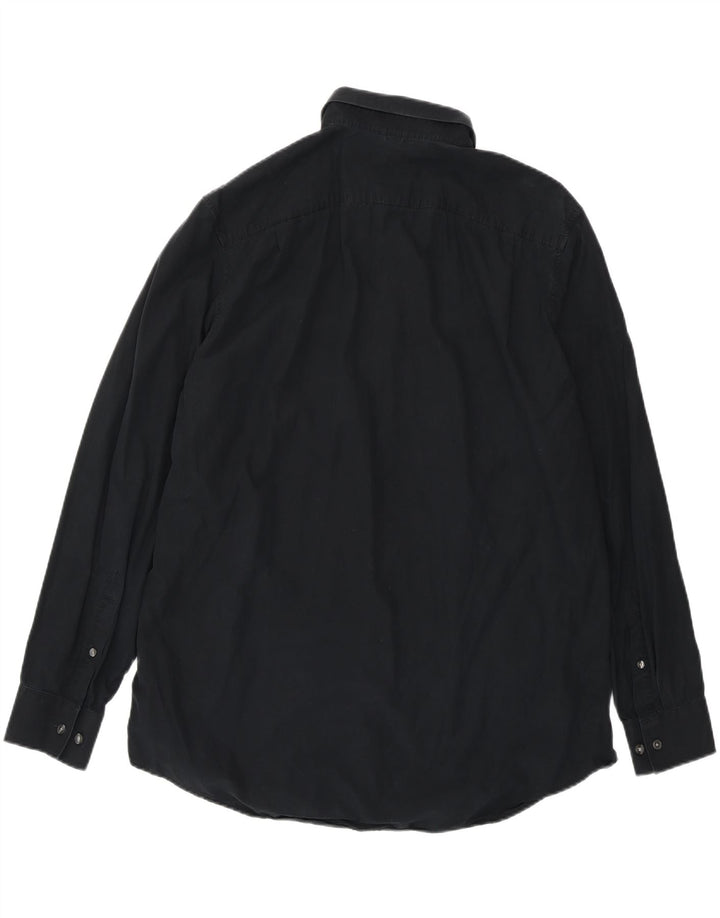 MICHAEL KORS Mens Tailored Fit Shirt XL Black Cotton Vintage Michael Kors and Second-Hand Michael Kors from Messina Hembry 