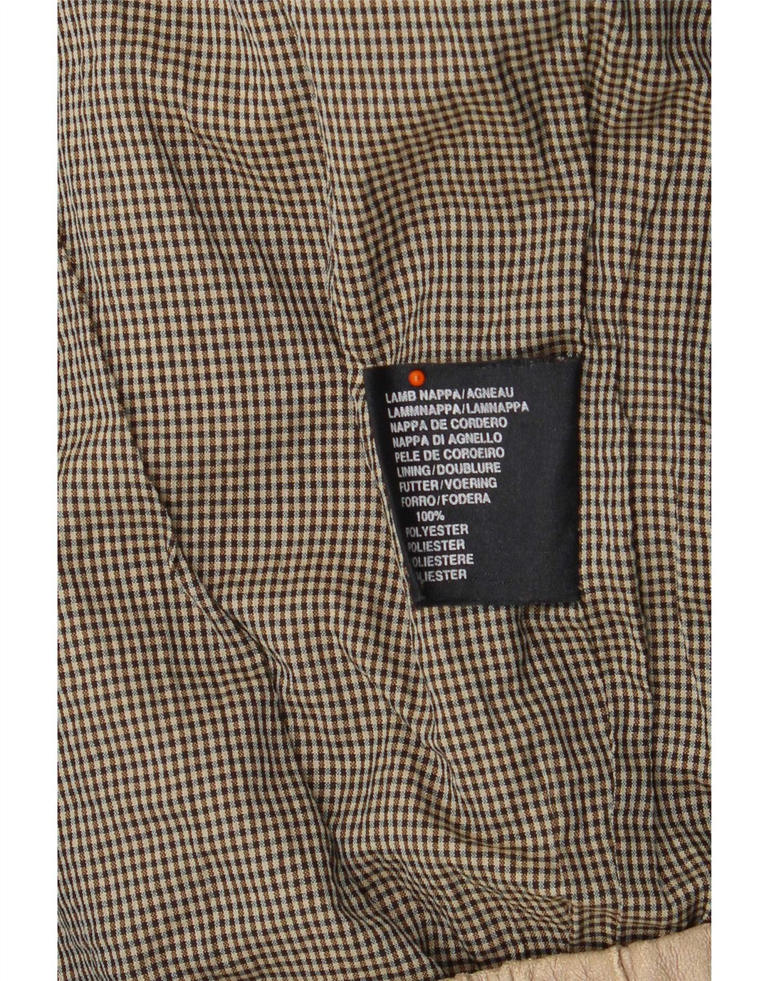 Vintage męska kurtka skórzana UK 42 XL beżowa