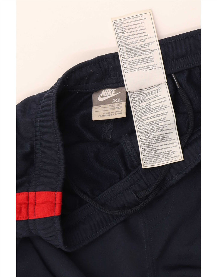 Chłopięce spodnie dresowe Nike 13-14 lat XL, granatowy, poliester z blokami kolorów