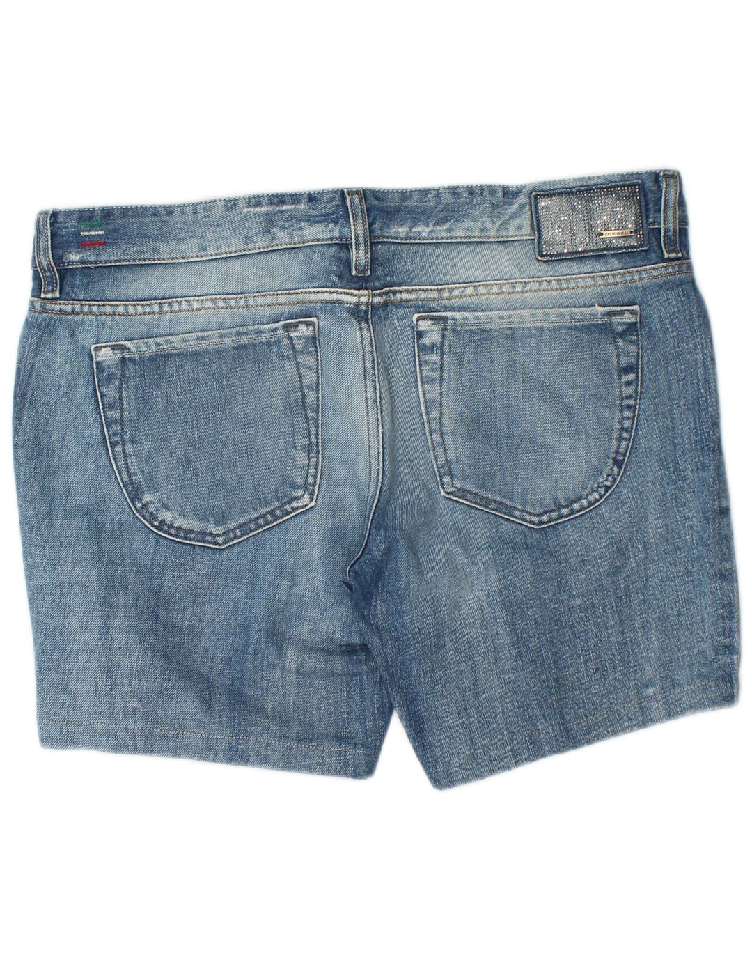 DIESEL Womens Liv Denim Shorts W33 Large Blue Cotton