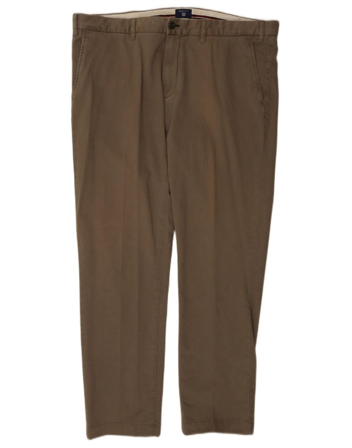 Męskie spodnie typu slim chino Gant W40 L32 Khaki