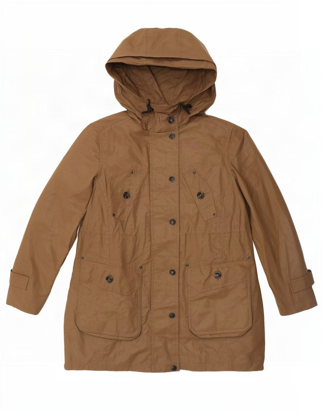 Damska kurtka parka z kapturem Massimo Dutti UK 12, średnia beżowa bawełna