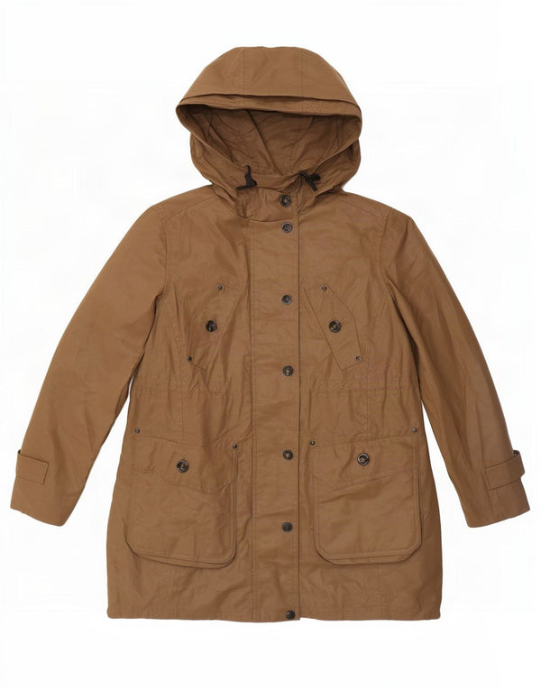 Damska kurtka parka z kapturem Massimo Dutti UK 12, średnia beżowa bawełna