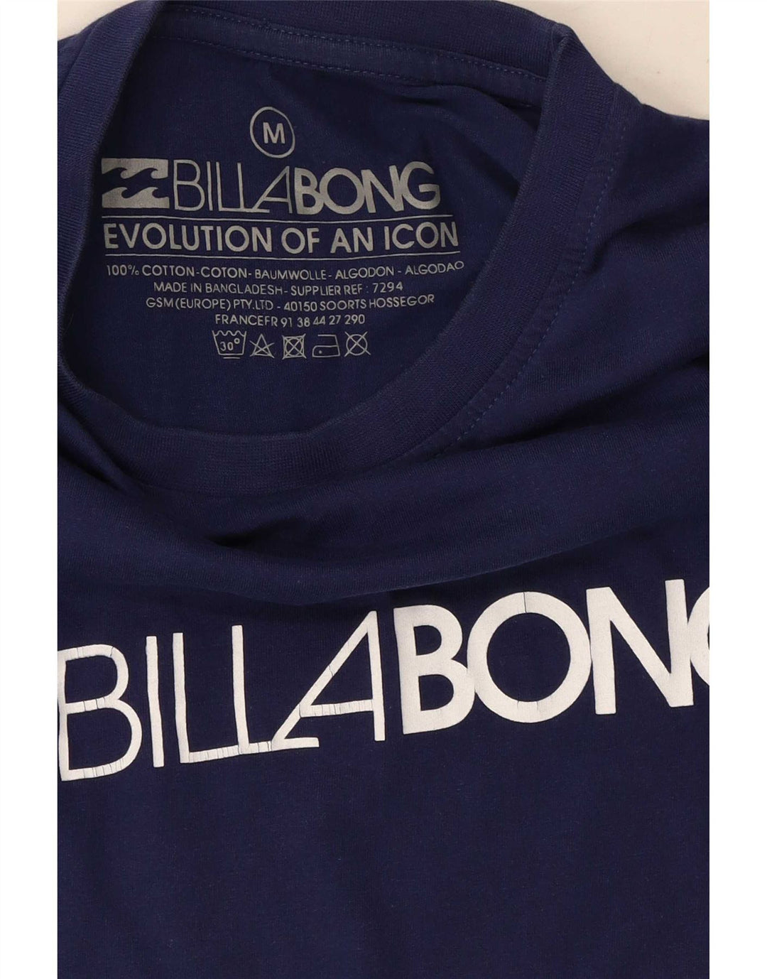 Męska koszulka z grafiką Billabong, średnia, granatowa bawełna
