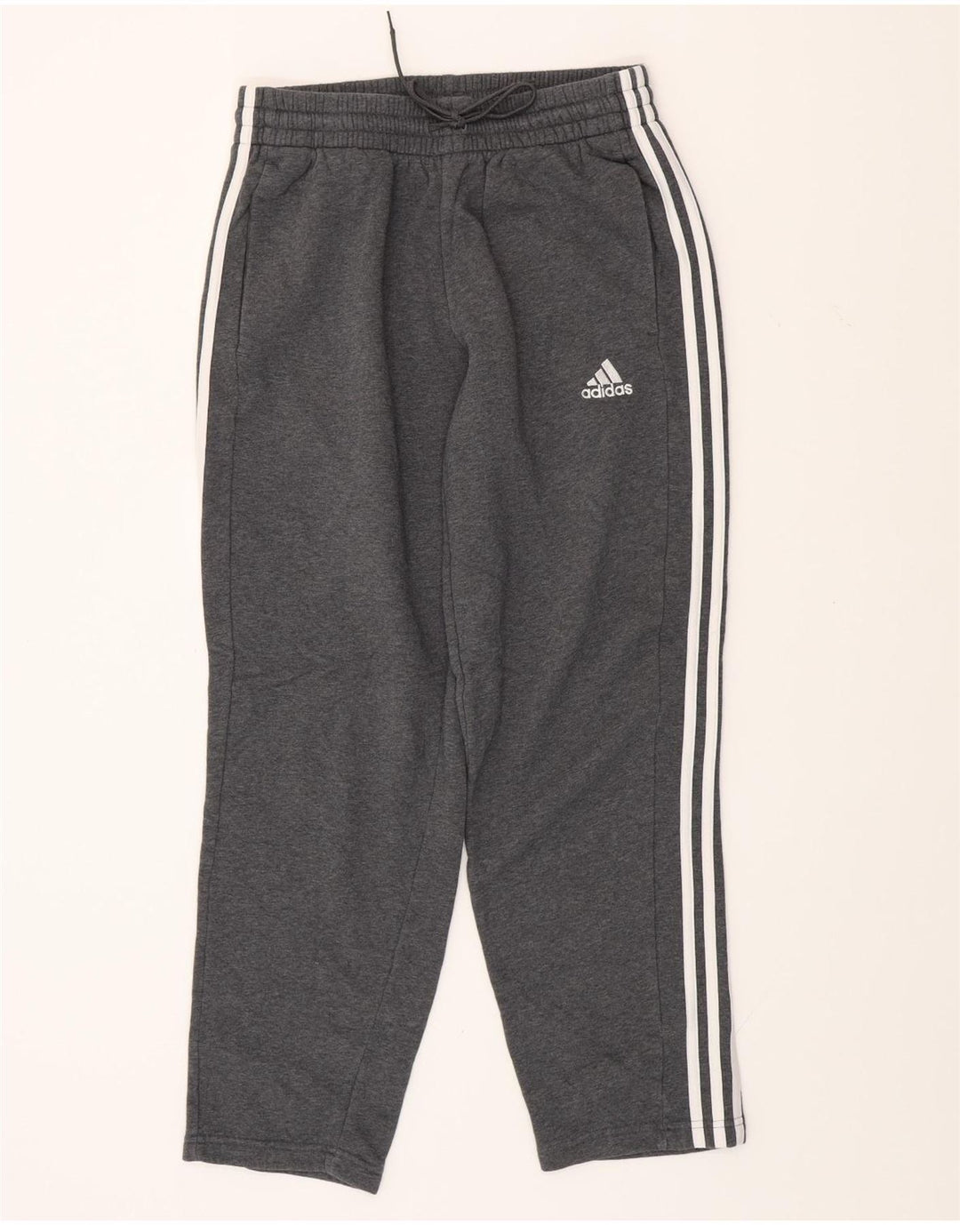 Męskie spodnie dresowe ADIDAS, średnioszare, bawełniane