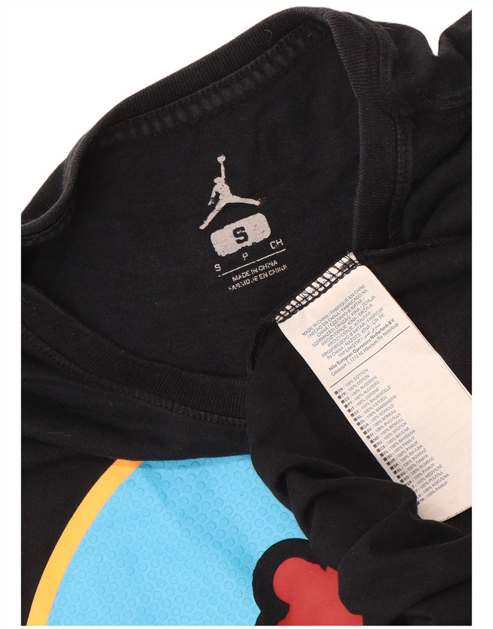 Męski T-shirt z grafiką Jordan, mały, czarny, bawełniany