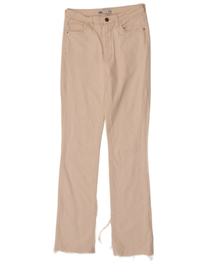 Damskie jeansy Bootcut Zara EU 38 Small W28 L32 Off White