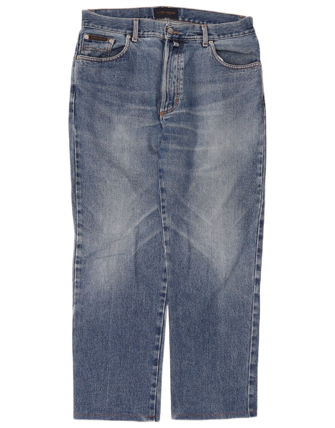 Męskie jeansy Gant Regular Straight W34 L27 Niebieskie bawełniane