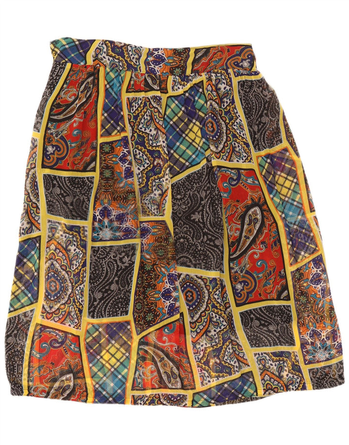 Damska spódnica w kształcie litery A w stylu vintage W38 XL Wielobarwny patchwork