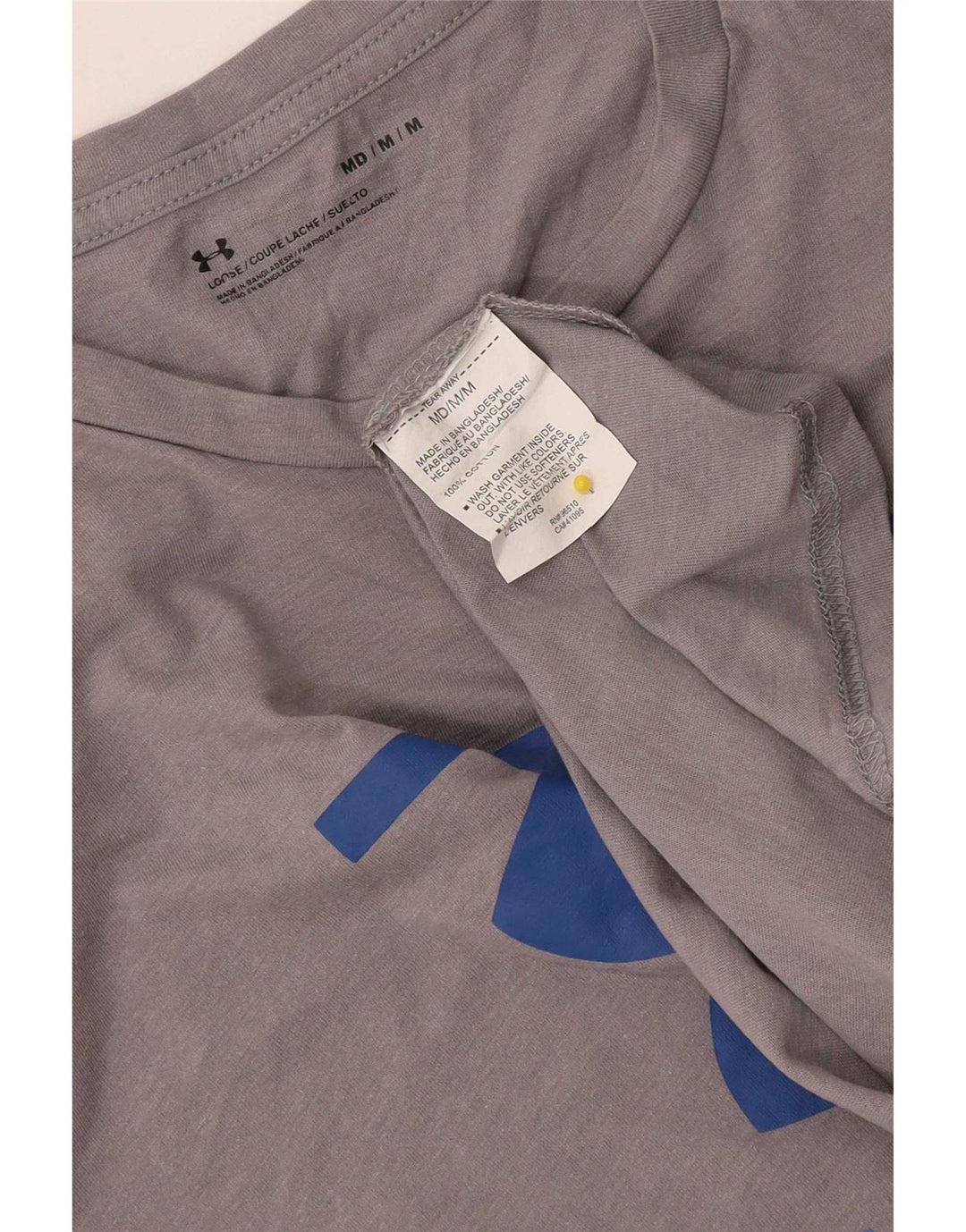 Męska koszulka z grafiką Under Armour, średnia szara bawełna