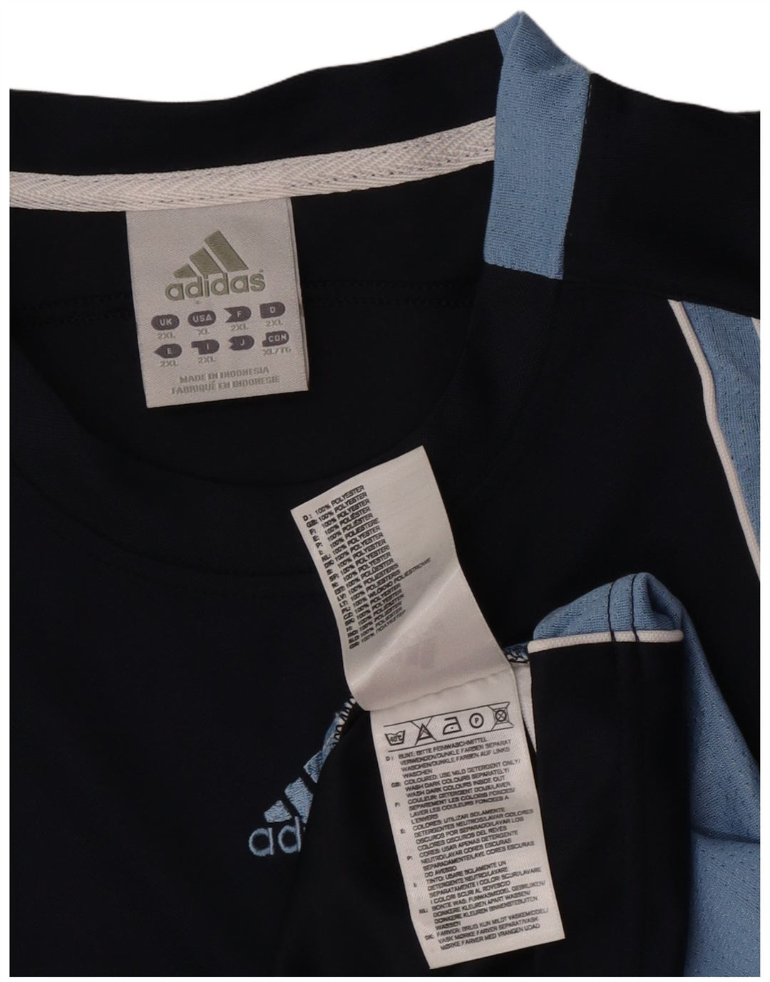 Adidas Męska kamizelka Climacool Top 2XL Granatowy poliester z blokami kolorów
