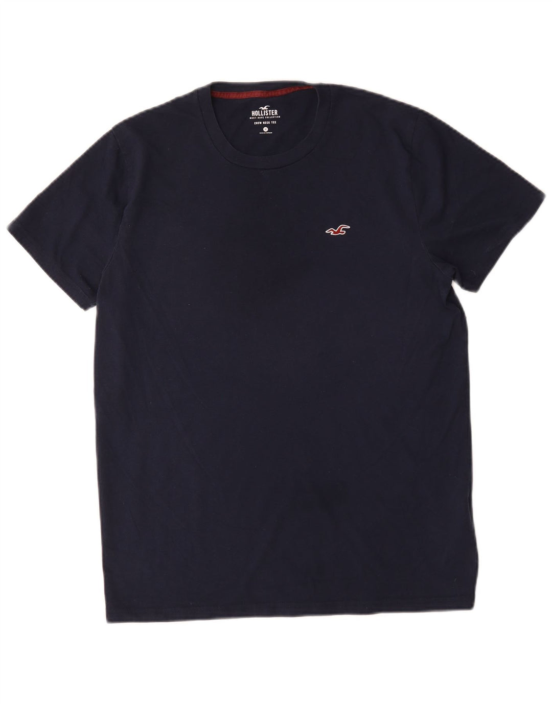 T-shirt męski Hollister Top, średni, granatowy, bawełniany