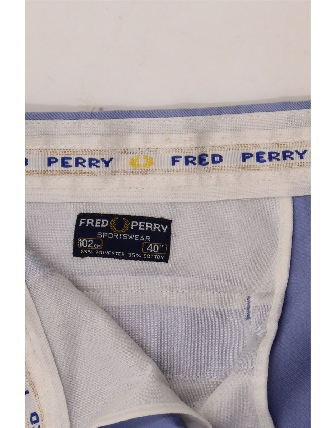 Męskie spodenki chino Fred Perry W40 XL, niebieska bawełna