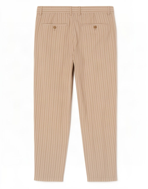 Męskie spodnie typu chino Zara EU 40 Medium W31 L26 w kolorze złamanej bieli w paski