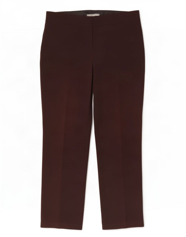 Marks & Spencer Damskie proste spodnie garniturowe UK 14, duże, W36 L28, brązowe