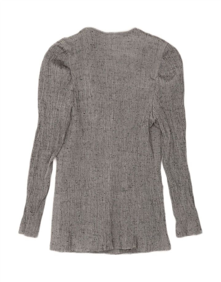 VINTAGE Womens Blazer Jacket UK 14 Medium  Grey Flecked Viscose