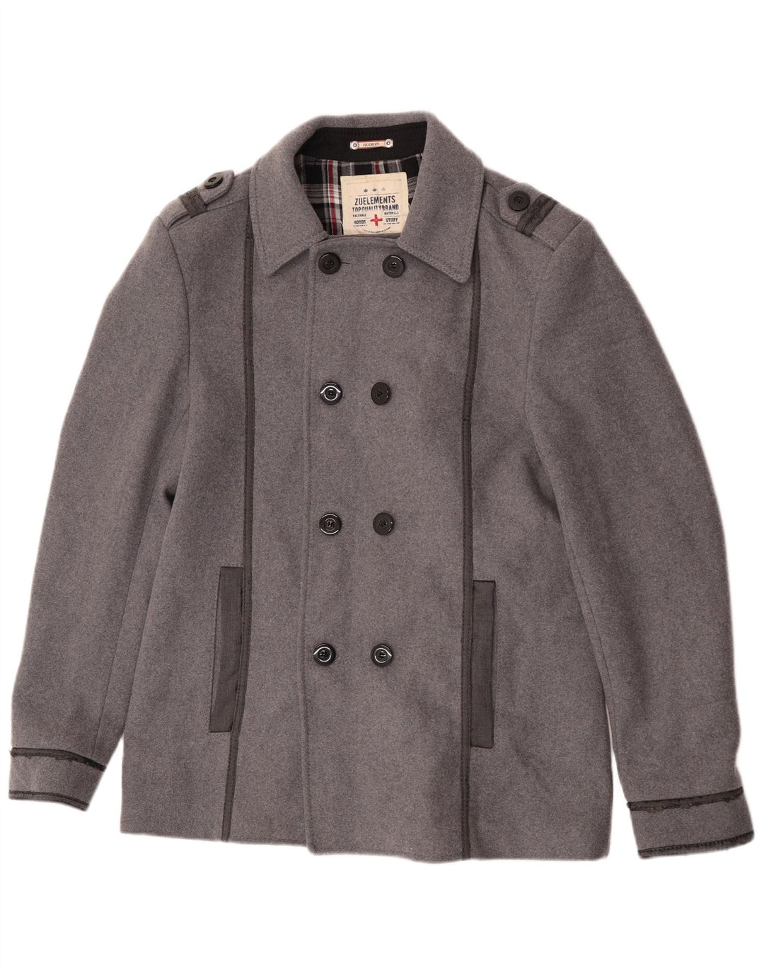 Płaszcz męski Zu Elements, UK 42 XL, szara wełna