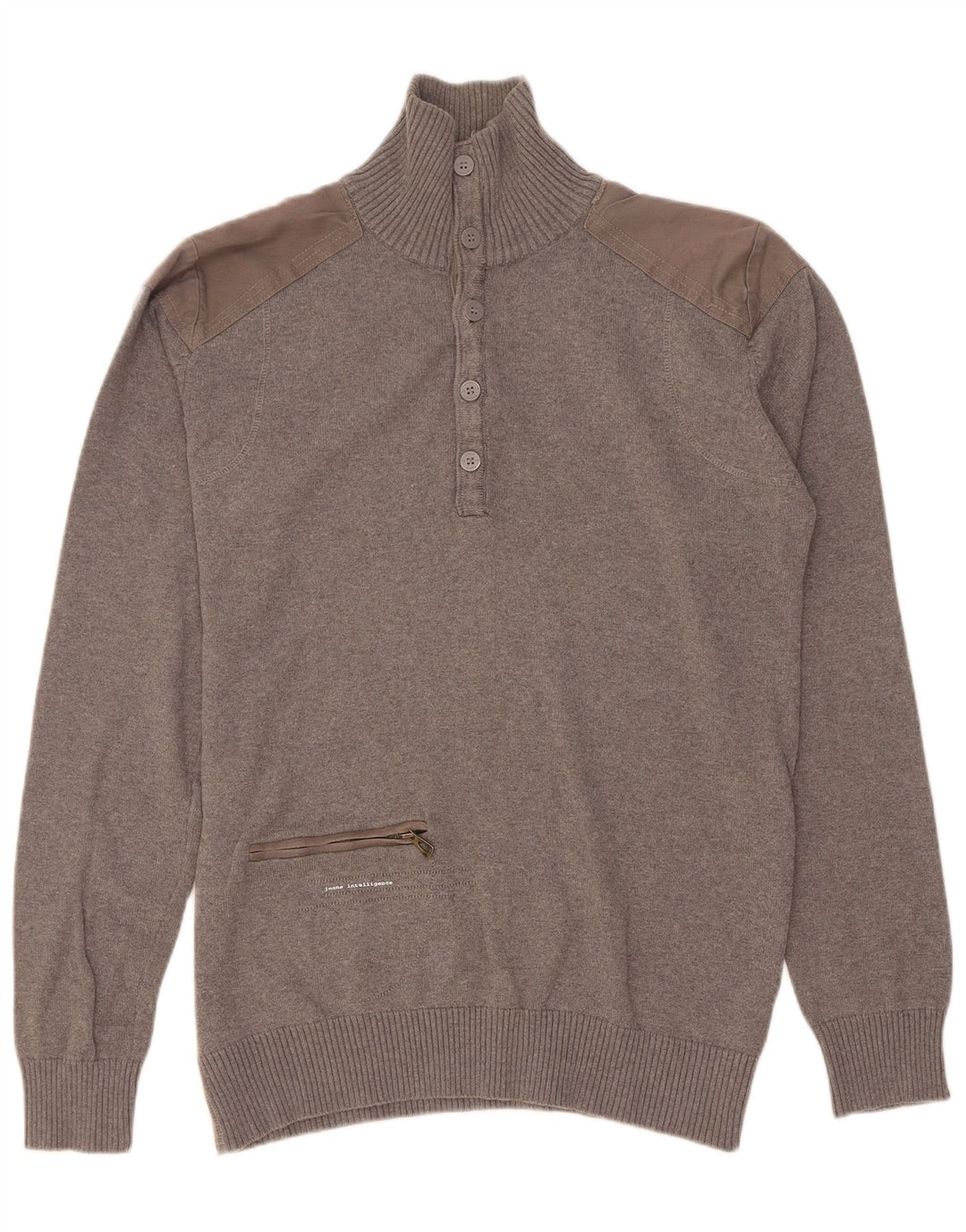 Męski sweter zapinany na guziki Jack & Jones, średnioszary
