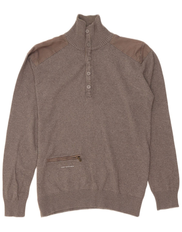 Męski sweter zapinany na guziki Jack & Jones, średnioszary
