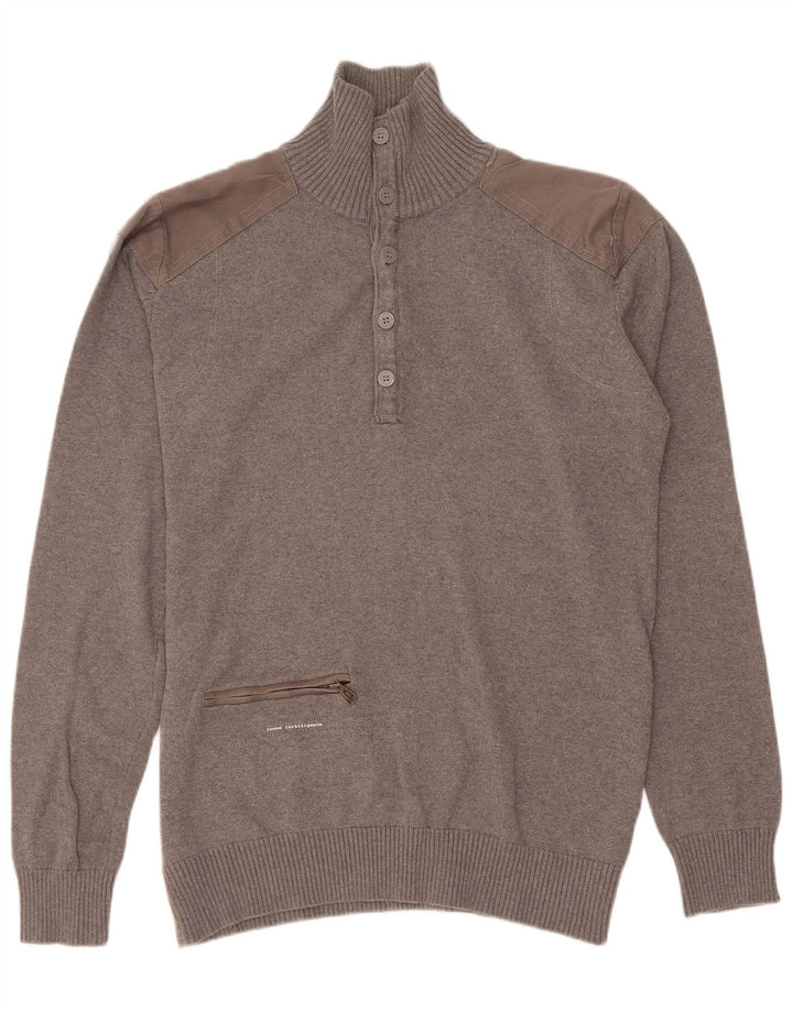 Męski sweter zapinany na guziki Jack & Jones, średnioszary