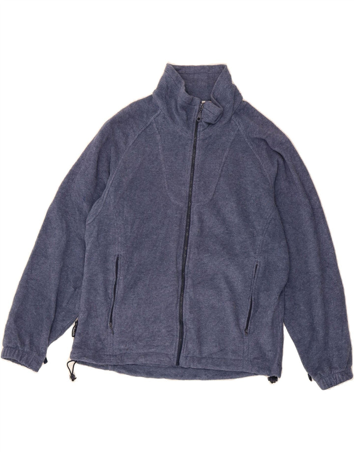 COLUMBIA Womens Fleece Jacket UK 16 Large Navy Blue Polyester Vintage Columbia and Second-Hand Columbia from Messina Hembry 