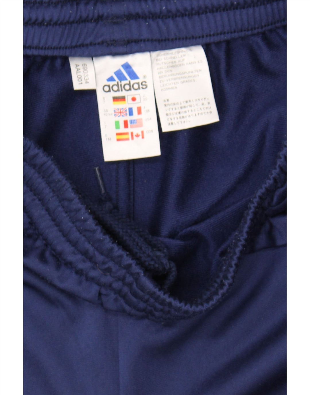 ADIDAS Mens Tracksuit Trousers Joggers Medium Navy Blue Polyester Vintage Adidas and Second-Hand Adidas from Messina Hembry 