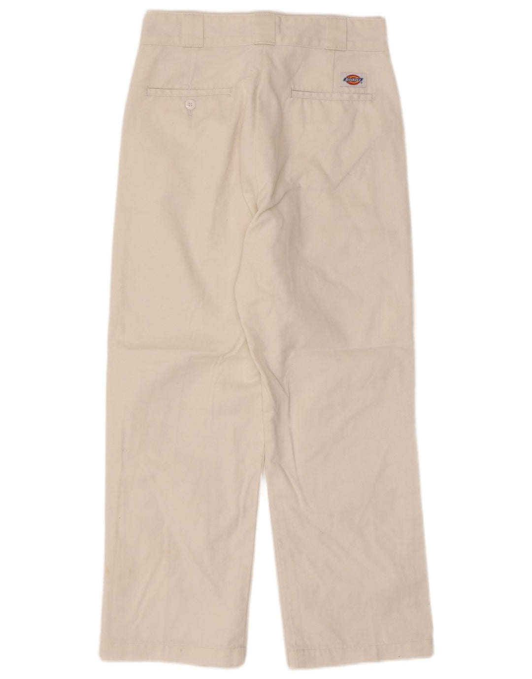 Damskie spodnie Dickies z wysokim stanem W28 L25, biały poliester