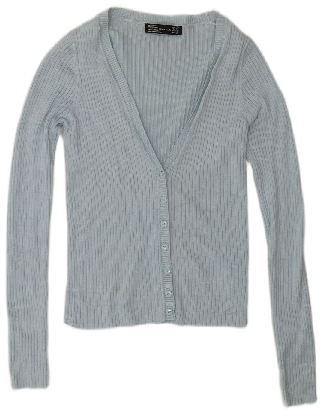Sweter damski Zara Cardigan UK 12 Średni niebieski sztuczny jedwab