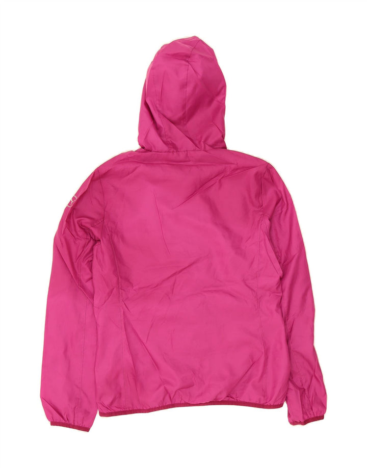 PUMA Womens Hooded Rain Jacket UK 12 Medium Pink Polyester Vintage Puma and Second-Hand Puma from Messina Hembry 